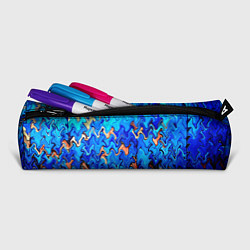 Пенал для ручек Сине-голубой стекающая абстракция, цвет: 3D-принт — фото 2