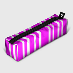 Пенал для ручек Color white pink stripes, цвет: 3D-принт