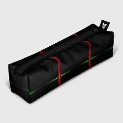 Пенал для ручек Color black green orange stripes, цвет: 3D-принт