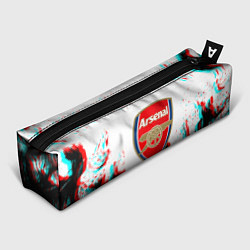 Пенал для ручек Arsenal огонь глитч, цвет: 3D-принт