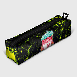 Пенал для ручек Ливерпуль зеленые трещины, цвет: 3D-принт