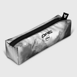 Пенал для ручек Opel на сером абстрактном фоне, цвет: 3D-принт