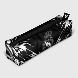 Пенал для ручек Real Madrid полосы геомтерия, цвет: 3D-принт