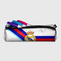 Пенал для ручек Real Madrid текстура полосы, цвет: 3D-принт — фото 2