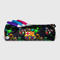 Пенал для ручек Minecraft x barcelona fc, цвет: 3D-принт — фото 2