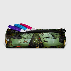 Пенал для ручек Новогодний кот Босха, цвет: 3D-принт — фото 2
