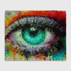 Плед флисовый Eyes swag, цвет: 3D-велсофт