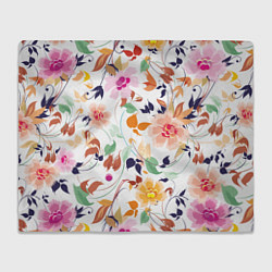Плед флисовый Нежные цветы, цвет: 3D-велсофт