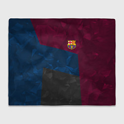 Плед флисовый FC Barcelona: Dark polygons, цвет: 3D-велсофт