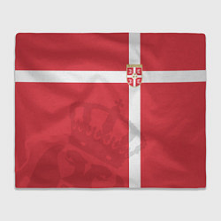 Плед флисовый Сборная Сербии, цвет: 3D-велсофт