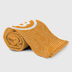 Плед флисовый Bitcoin: Orange Network, цвет: 3D-велсофт — фото 2