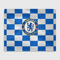 Плед флисовый FC Chelsea: Grid, цвет: 3D-велсофт