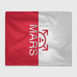 Плед флисовый 30 seconds to Mars - emblem, цвет: 3D-велсофт