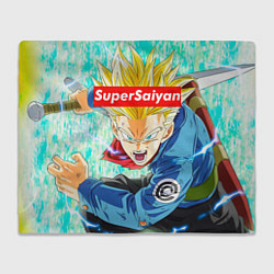 Плед флисовый DBZ: Super Saiyan, цвет: 3D-велсофт