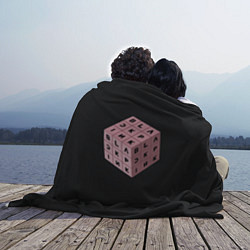Плед флисовый Black Pink Cube, цвет: 3D-велсофт — фото 2