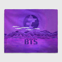 Плед флисовый BTS: Violet Mountains, цвет: 3D-велсофт