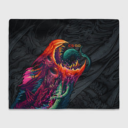 Плед флисовый CS:GO Hyper Beast Original, цвет: 3D-велсофт
