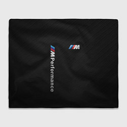 Плед флисовый BMW M PERFORMANCE CARBON КАРБОН, цвет: 3D-велсофт