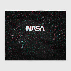 Плед флисовый NASA: Space Glitch, цвет: 3D-велсофт