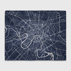 Плед флисовый Карта Москвы, цвет: 3D-велсофт