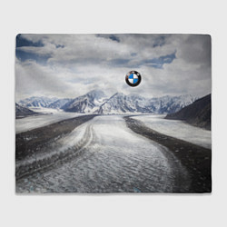 Плед флисовый BMW - снежная вершина, цвет: 3D-велсофт