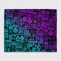 Плед флисовый BTS Logos, цвет: 3D-велсофт