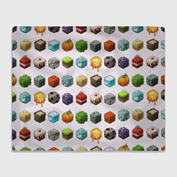 Плед флисовый Minecraft Cubes, цвет: 3D-велсофт