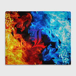Плед флисовый L letter fire, цвет: 3D-велсофт