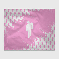 Плед флисовый Billie Eilish: Pink Style, цвет: 3D-велсофт