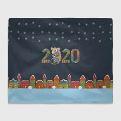 Плед флисовый Новый Год 2020, цвет: 3D-велсофт