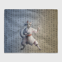 Плед флисовый Karate cat, цвет: 3D-велсофт