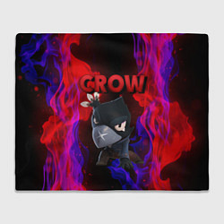 Плед флисовый Brawl Stars CROW, цвет: 3D-велсофт