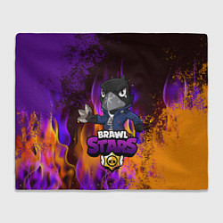 Плед флисовый Brawl Stars CROW, цвет: 3D-велсофт