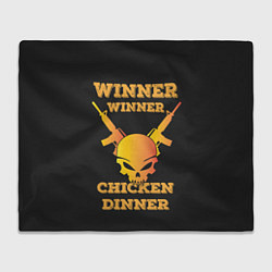 Плед флисовый Winner Chicken Dinner, цвет: 3D-велсофт