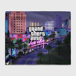 Плед флисовый Grand Theft Auto Vice City, цвет: 3D-велсофт