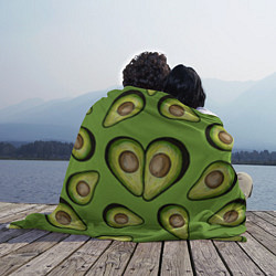 Плед флисовый Люблю авокадо, цвет: 3D-велсофт — фото 2