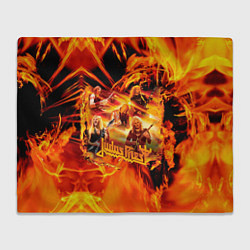 Плед флисовый Judas Priest, цвет: 3D-велсофт