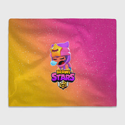Плед флисовый BRAWL STARS SANDY, цвет: 3D-велсофт