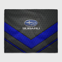 Плед флисовый SUBARU, цвет: 3D-велсофт