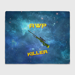 Плед флисовый AWP killer, цвет: 3D-велсофт