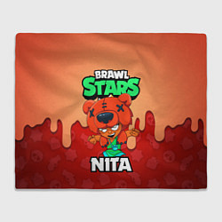 Плед флисовый BRAWL STARS NITA, цвет: 3D-велсофт