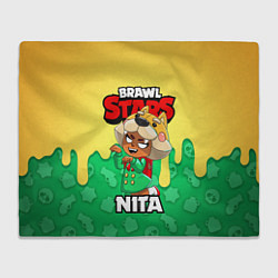 Плед флисовый BRAWL STARS NITA, цвет: 3D-велсофт