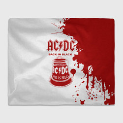 Плед флисовый ACDC Back in Black, цвет: 3D-велсофт