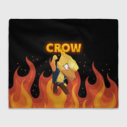 Плед флисовый BRAWL STARS CROW, цвет: 3D-велсофт