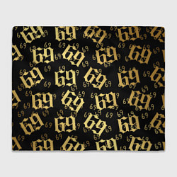Плед флисовый 6ix9ine Gold, цвет: 3D-велсофт