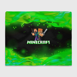 Плед флисовый Minecraft 1, цвет: 3D-велсофт