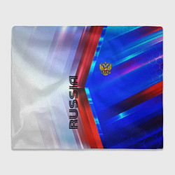 Плед флисовый RUSSIA SPORT, цвет: 3D-велсофт
