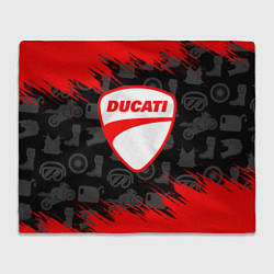 Плед флисовый DUCATI 2, цвет: 3D-велсофт