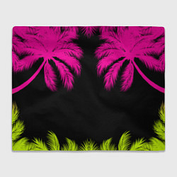 Плед флисовый Пальмы, цвет: 3D-велсофт