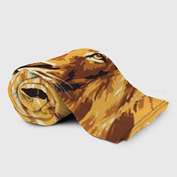 Плед флисовый Взгляд льва, цвет: 3D-велсофт — фото 2